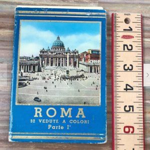 Vintage Roma Cecami 30 Color Postcards Rome Italy Souvenir Booklet